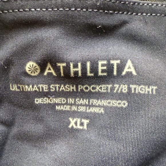 Athleta Ultimate Stash Pocket 7/8 Tight, Size XLT, Dark Blue - Picture 8 of 8